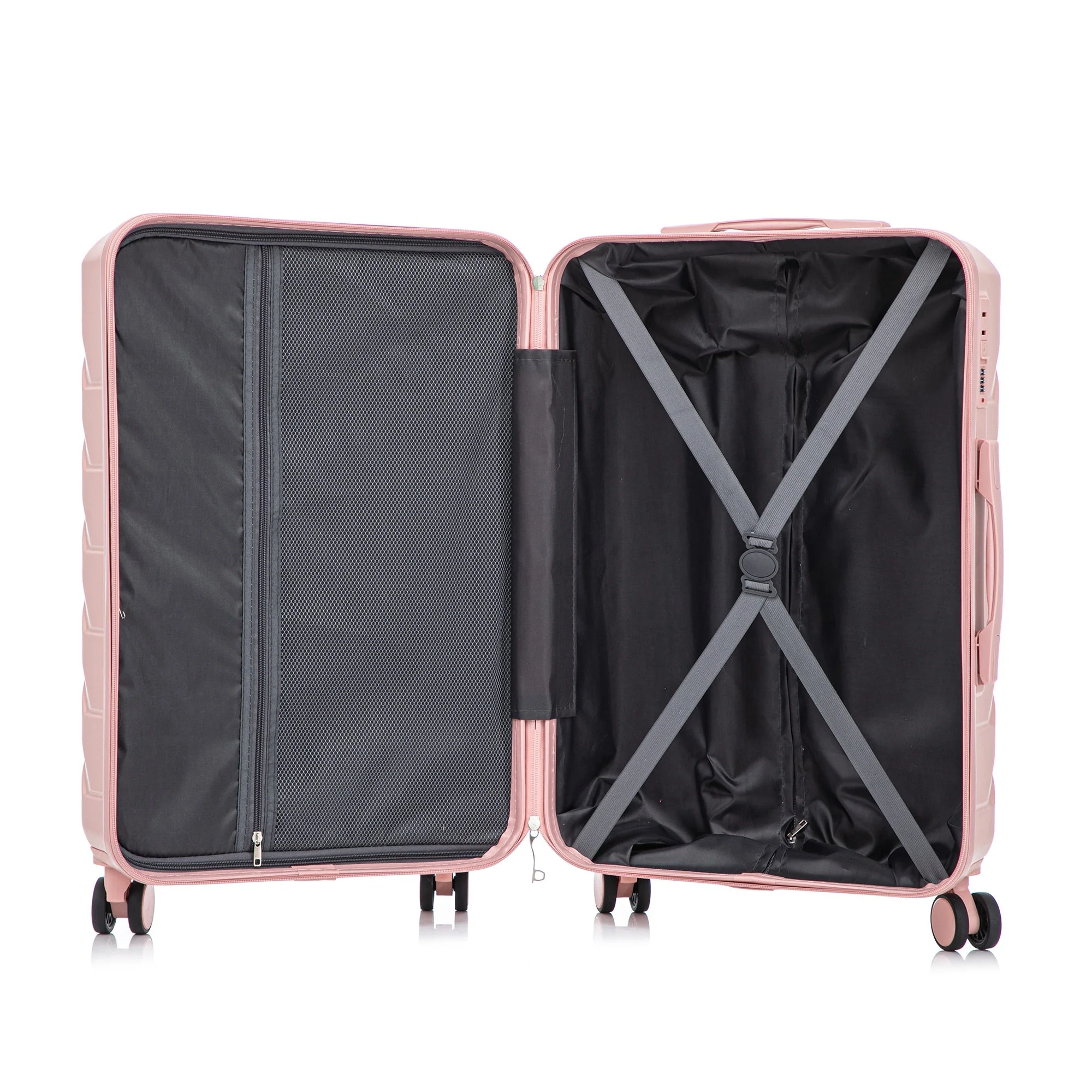 Set 3PCs 20'/24'/28' ABS Spinner Wheel Luggage - Pink - Image 19