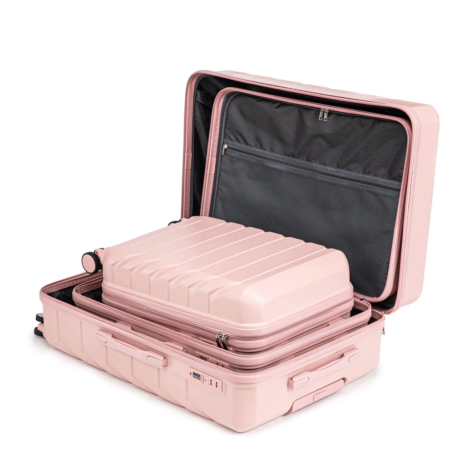 Set 3PCs 20'/24'/28' ABS Spinner Wheel Luggage - Pink - Image 20