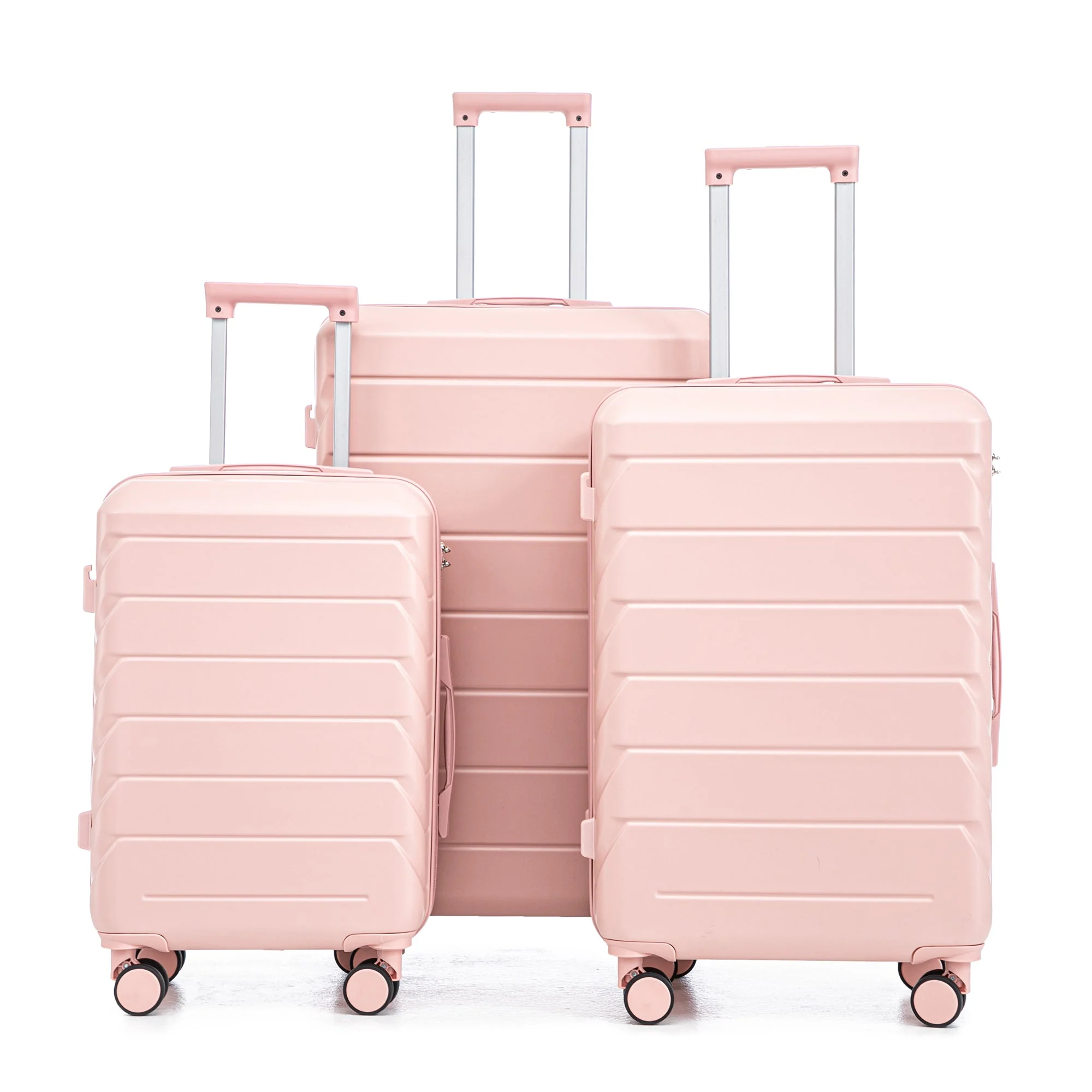 Set 3PCs 20'/24'/28' ABS Spinner Wheel Luggage - Pink - Image 22