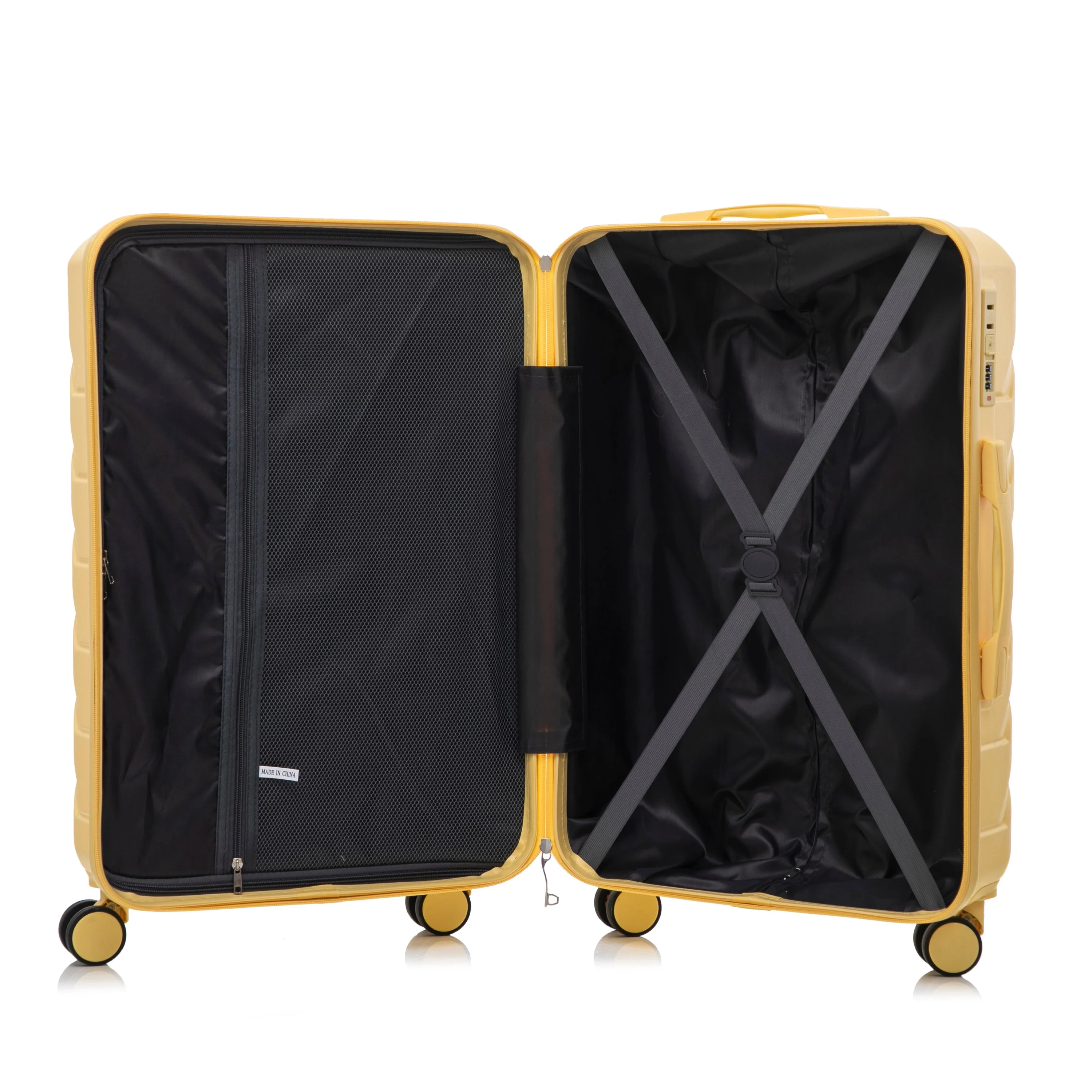 Set 3PCs 20'/24'/28' ABS Spinner Wheel Luggage - Yellow - Image 18