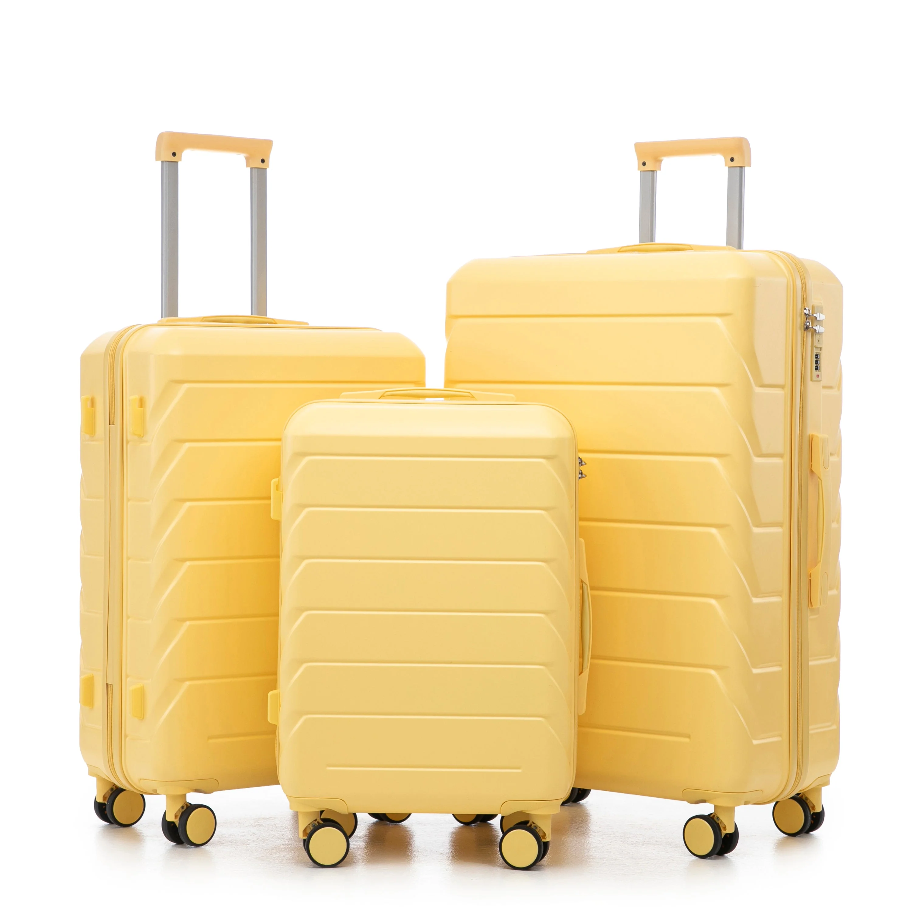 Set 3PCs 20'/24'/28' ABS Spinner Wheel Luggage - Yellow - Image 21