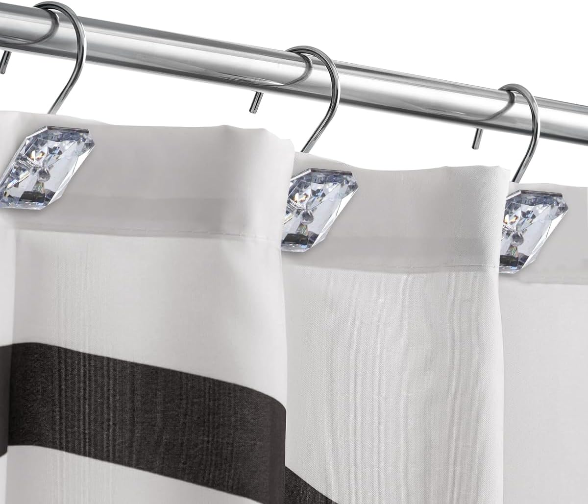 Set of 12 Rust Resistant Shower Curtain Hooks - 6 Designs - Image 23