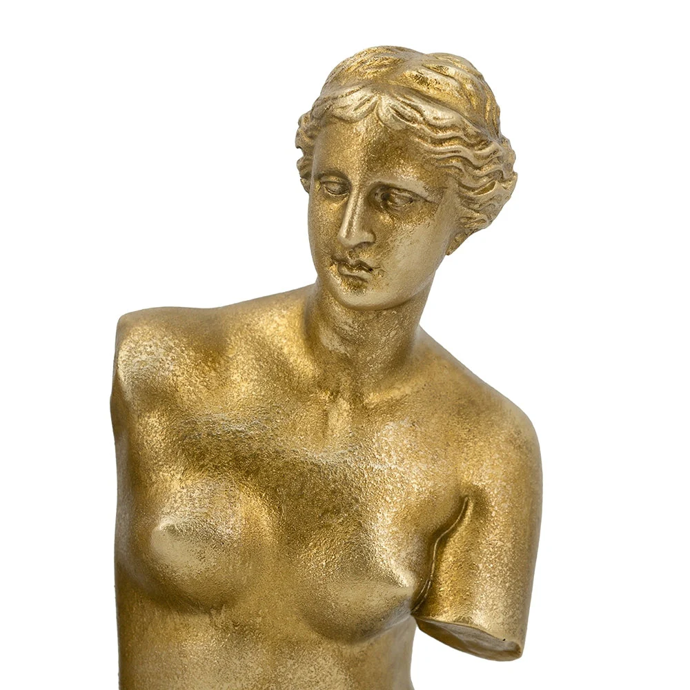 Set of 2 4.5x5x10' Venus de Milo Bust Bookends with Gold Finish - Image 5