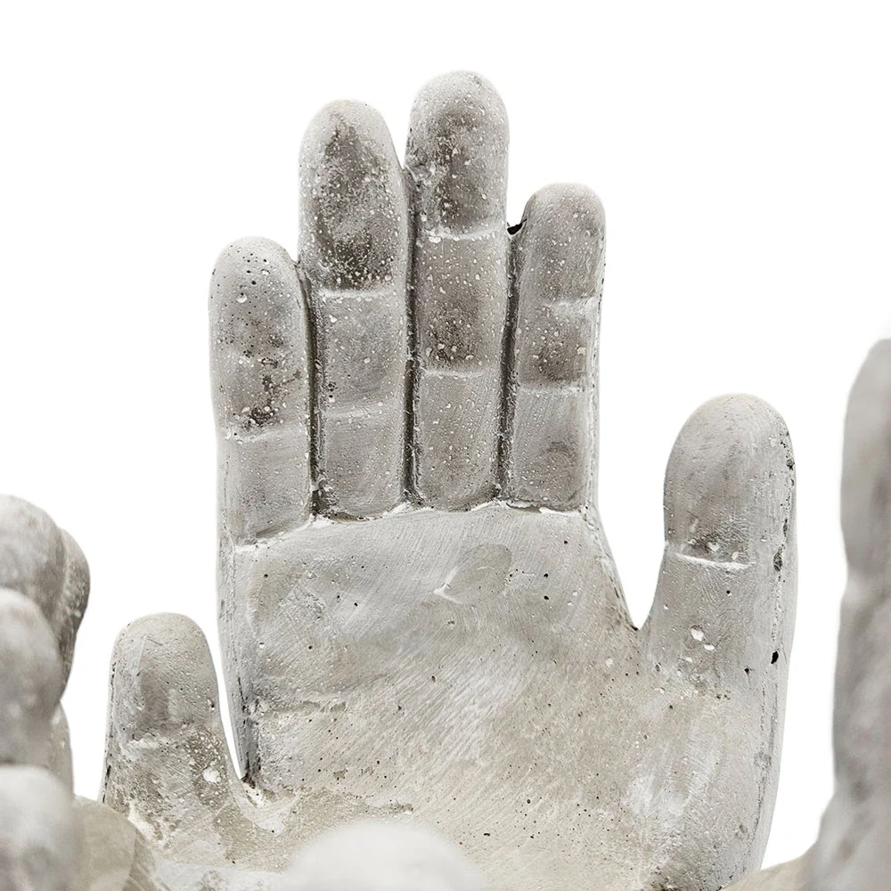 Set of 2 6x6x9' Accepting Hands Accent Cement Hand Decor - Image 10