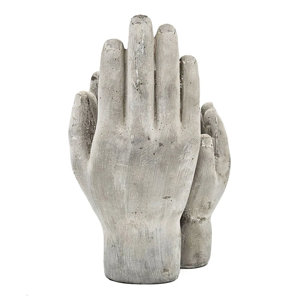 Set of 2 6x6x9' Accepting Hands Accent Cement Hand Decor - Image 11