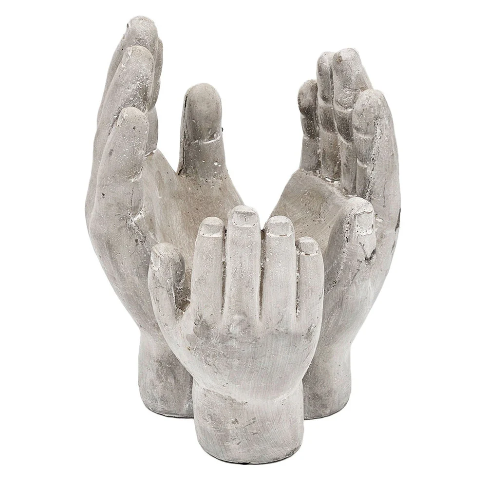 Set of 2 6x6x9' Accepting Hands Accent Cement Hand Decor - Image 7