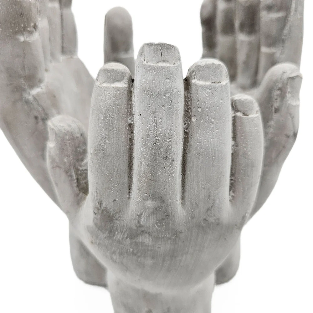 Set of 2 6x6x9' Accepting Hands Accent Cement Hand Decor - Image 8
