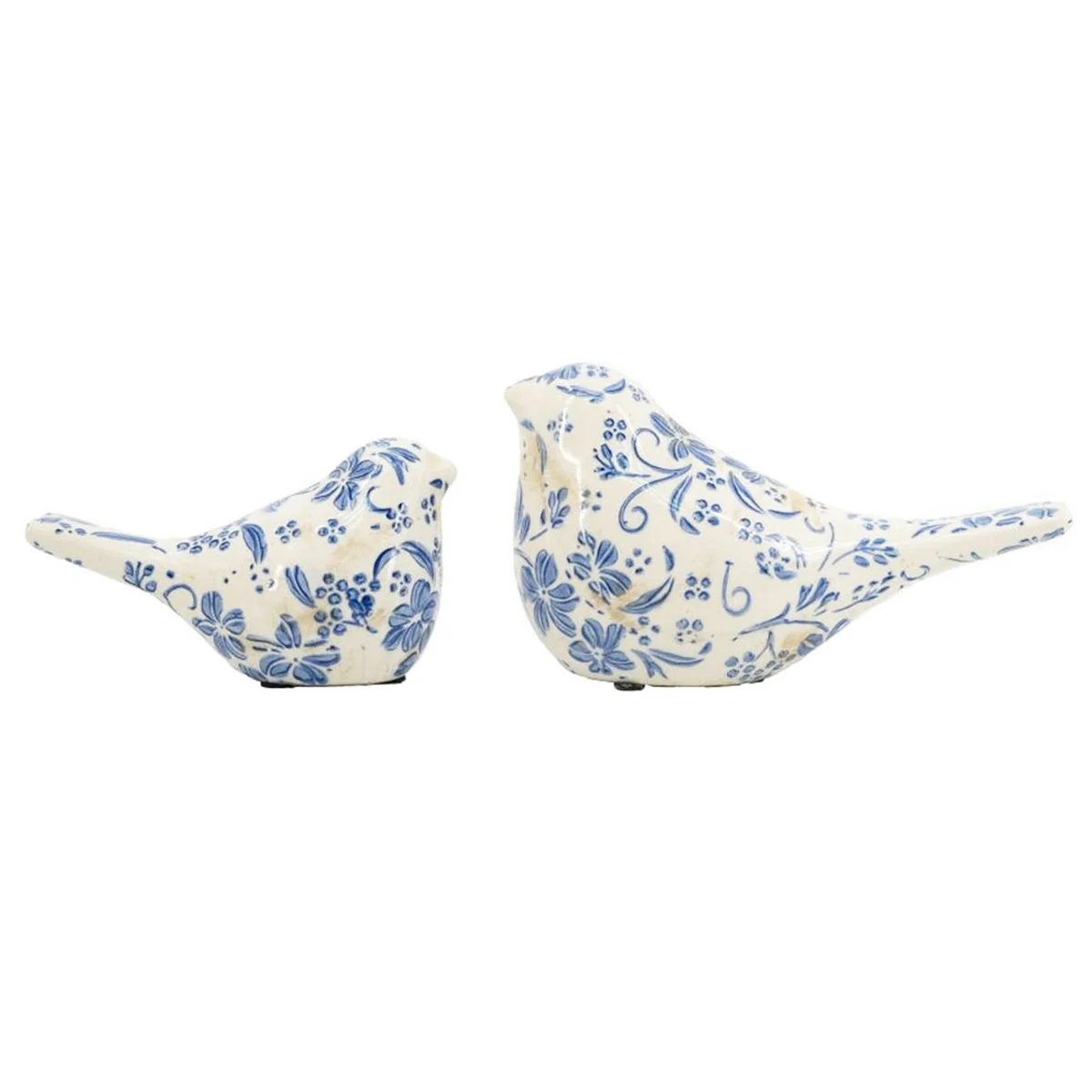 Set of 2 Chinoiserie Ceramic Birds - Image 2