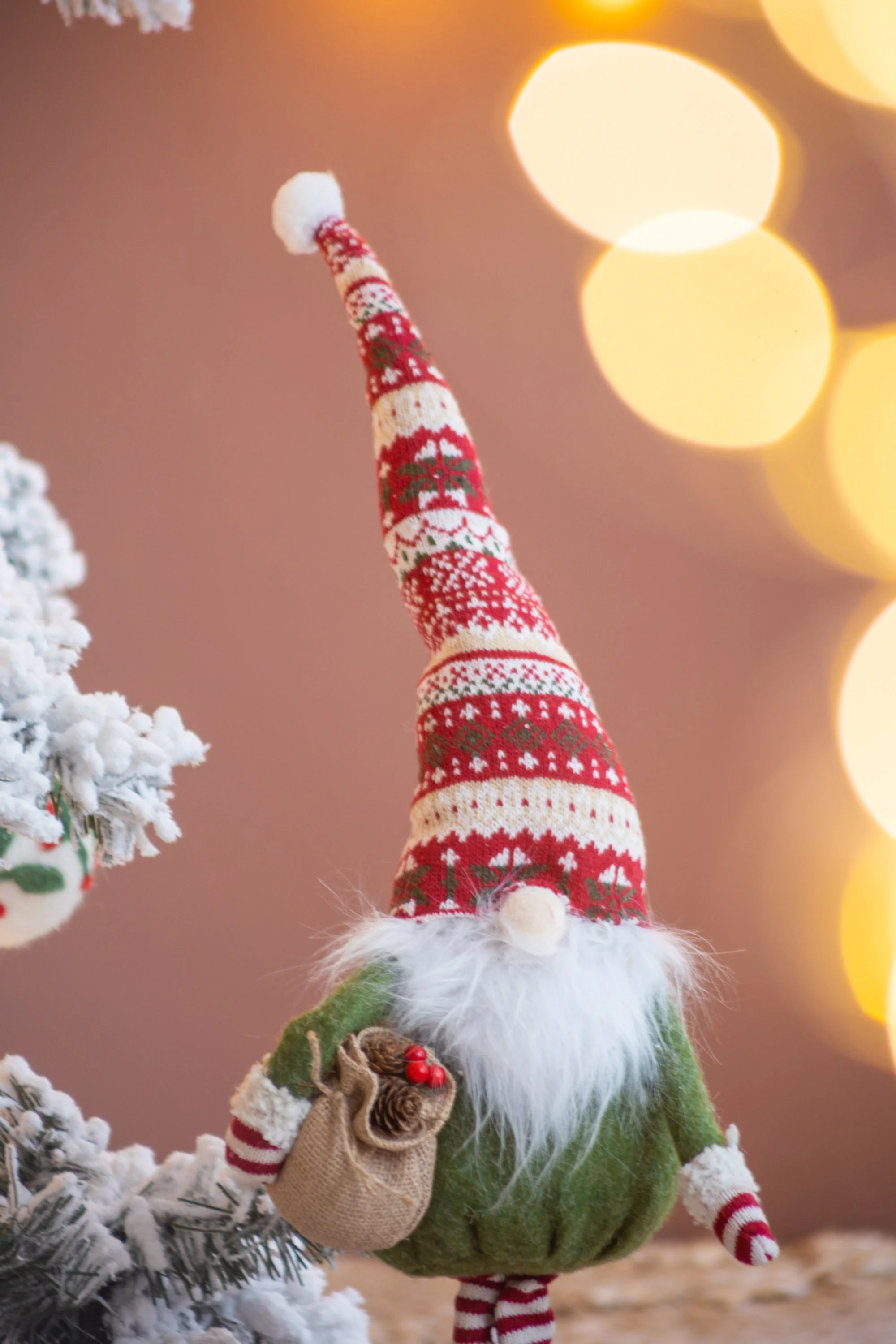 Set of 2 Fabric Standing Holiday Gnomes - Image 11