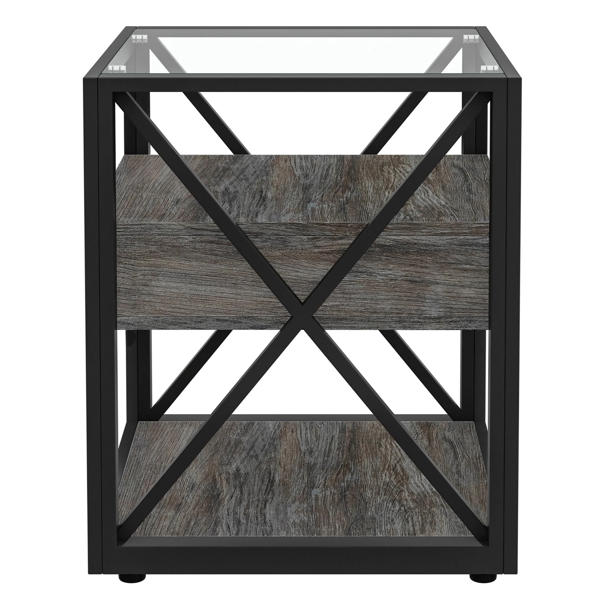 Set of 2 Modern End Tables with Drawer - Nightstand - Image 13