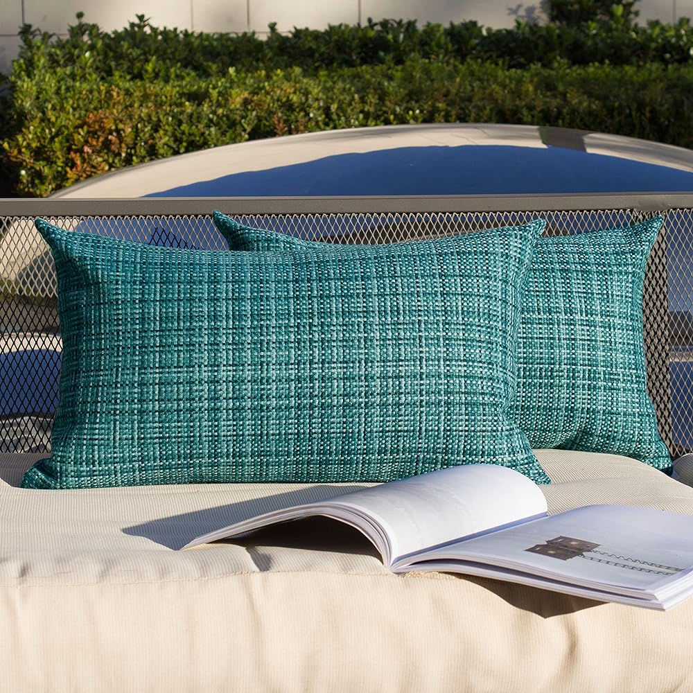 Set of 2 Premium Outdoor Waterproof Throw Pillows (With inserts) 2 sizes - Image 14