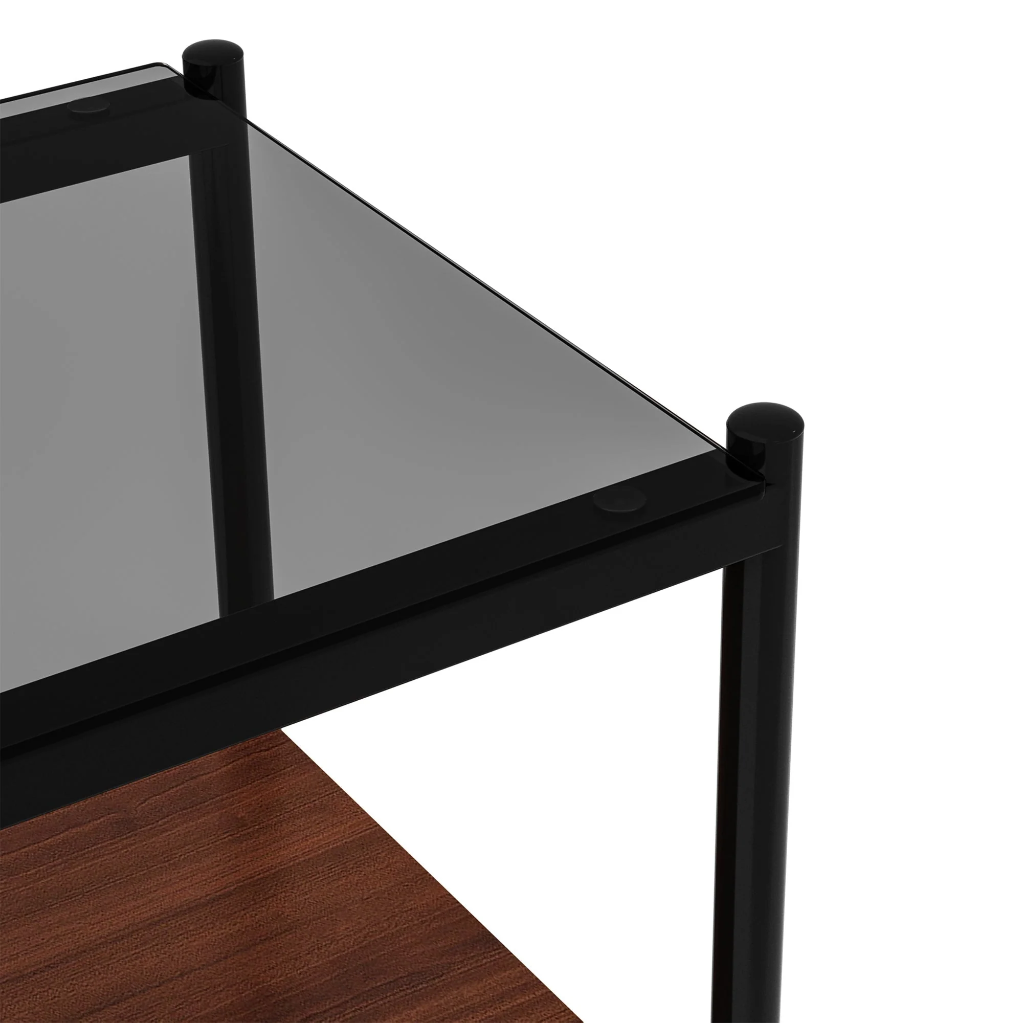 Set of 2 Rectangle End Table Gray Glass - Image 12