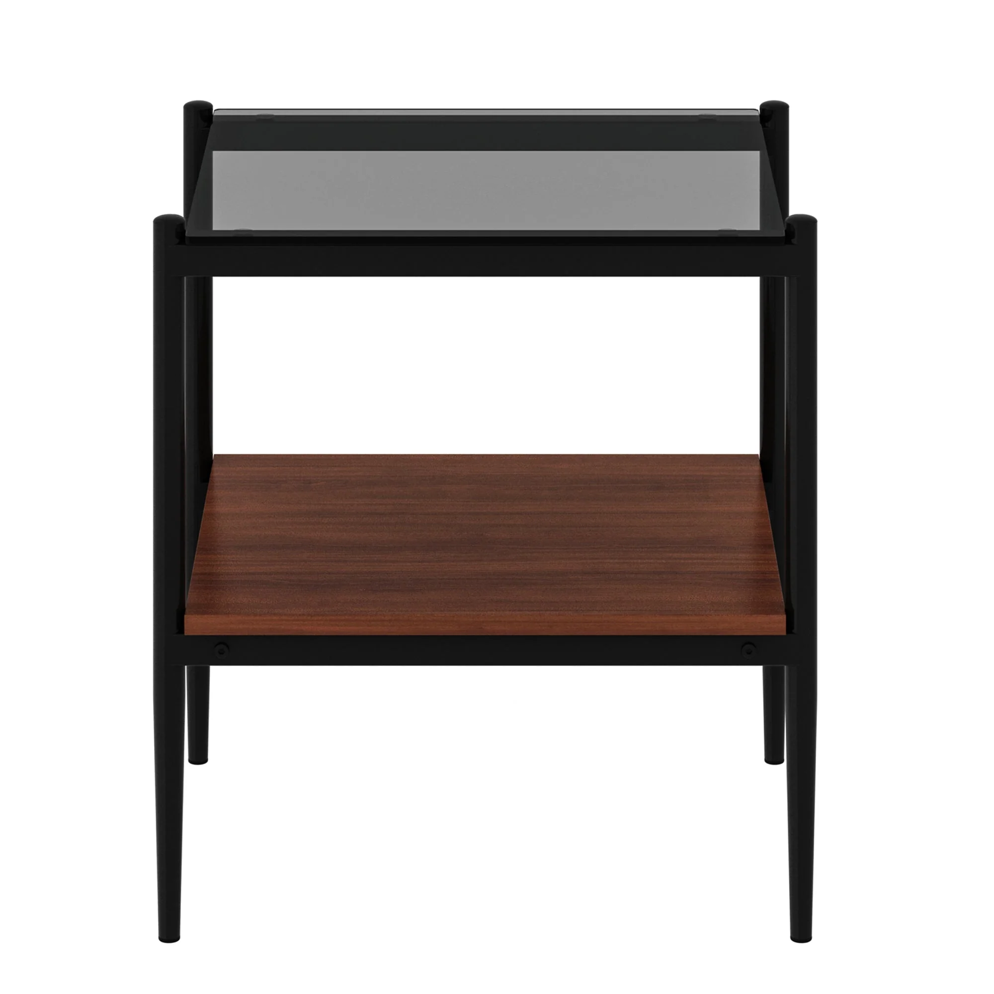 Set of 2 Rectangle End Table Gray Glass - Image 9