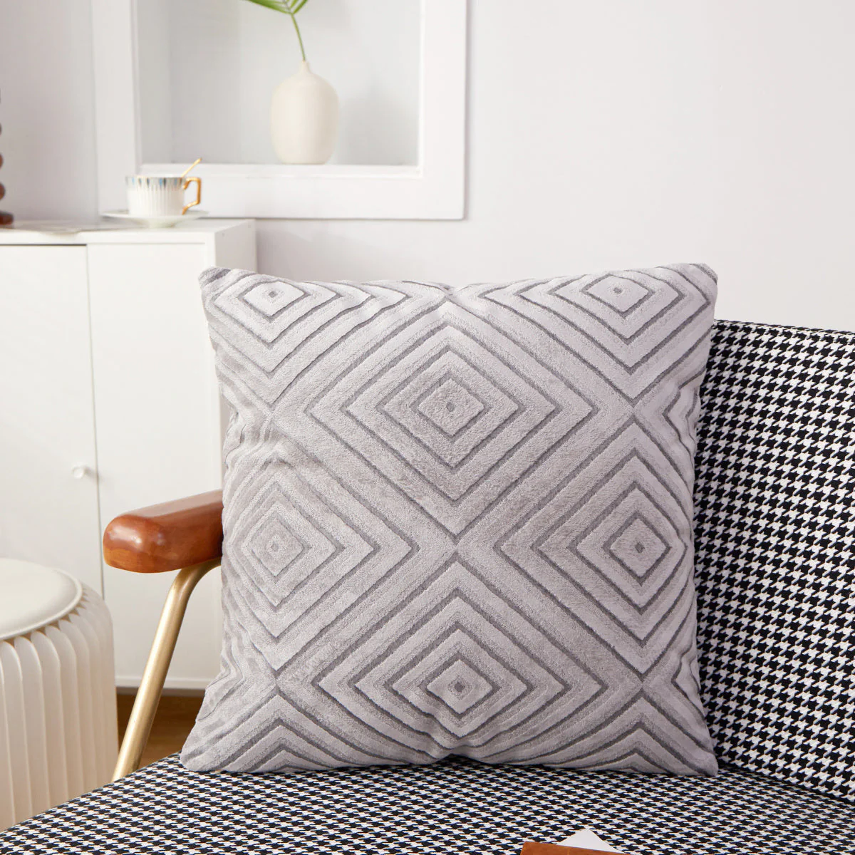 Set of 2 Soft Warm Decorative Throw Pillow covers 18x18 inches, pack of 2 throw pillow covers - Image 5