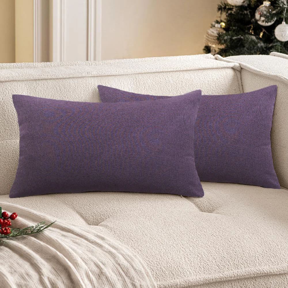 Set of 2 Solid Color Outdoor Waterproof Throw Pillow covers Square 18"x18" or Rectangle 12"x20" - Image 35