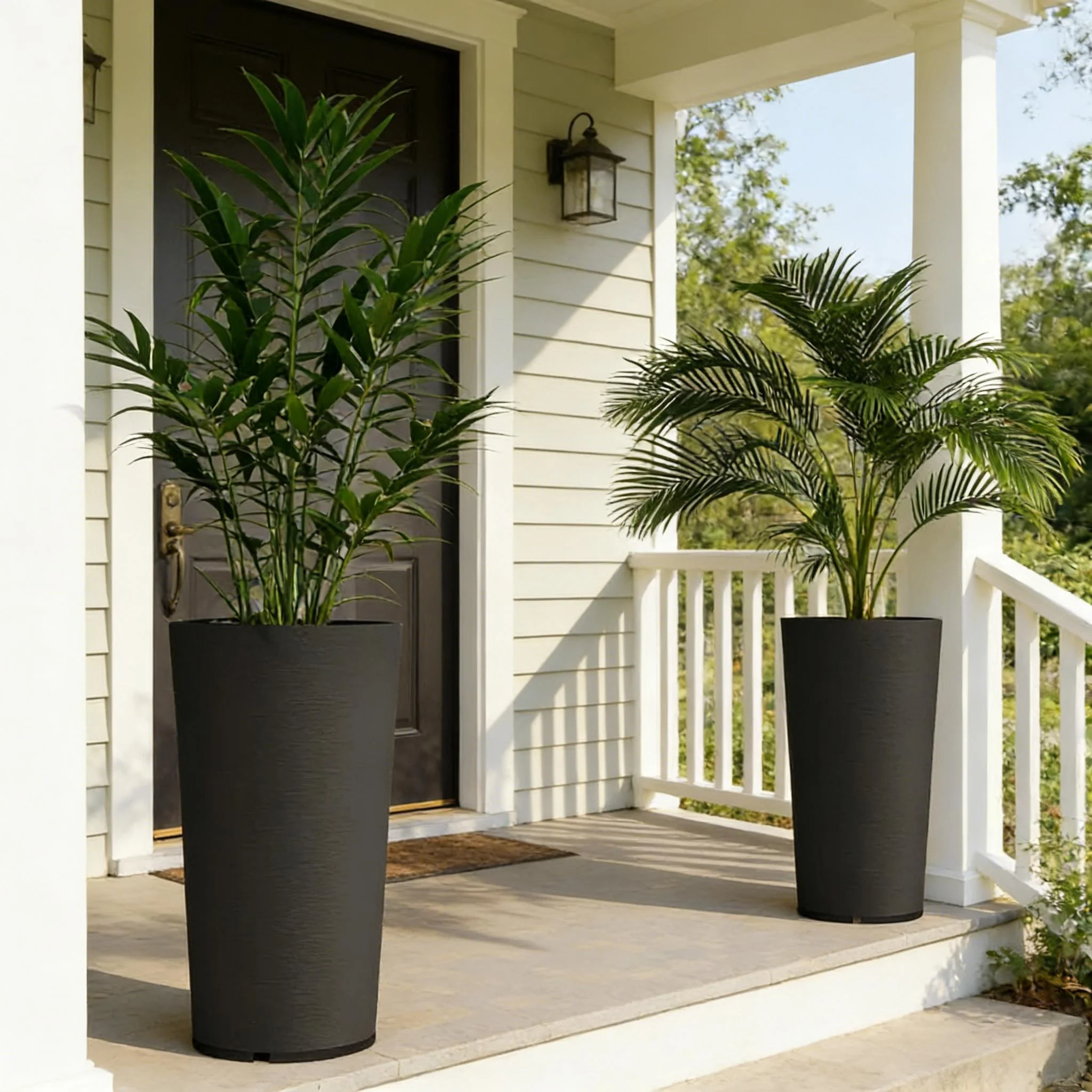 Set of 2 Stackable Large Flower Pots - Image 4