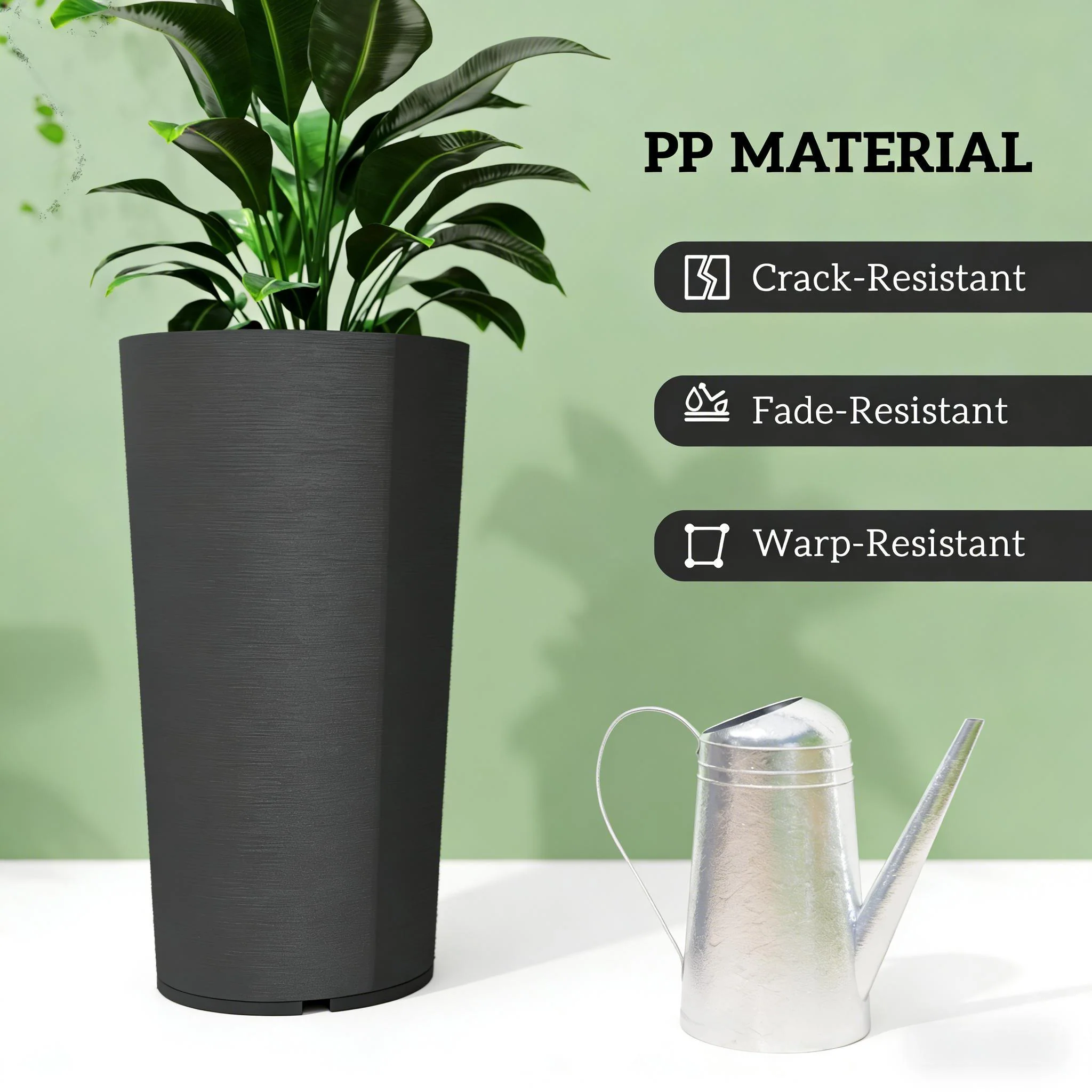 Set of 2 Stackable Large Flower Pots - Image 6