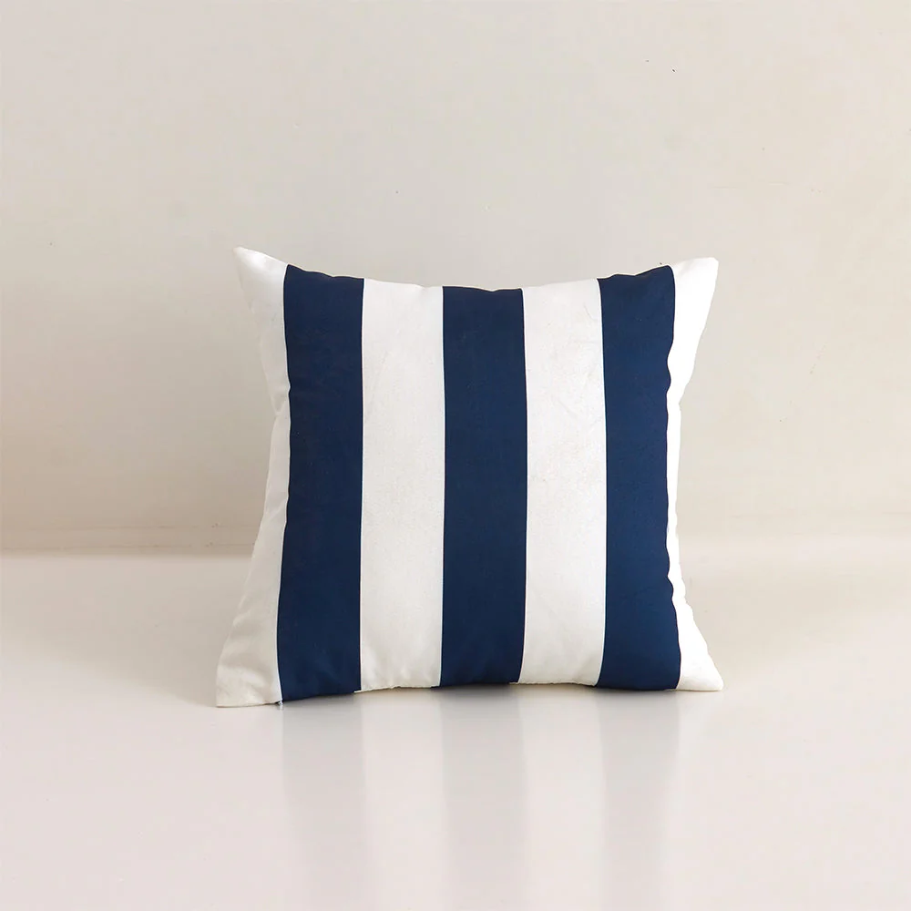 Set of 2 Stripes/Waving Outdoor Waterproof Throw Pillows (With Inserts)  2 sizes - Image 11
