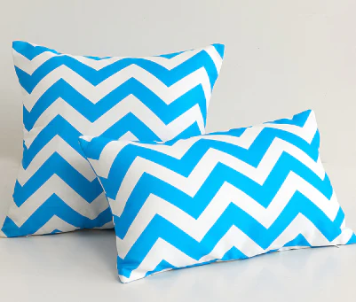 Set of 2 Stripes/Waving Outdoor Waterproof Throw Pillows (With Inserts)  2 sizes - Image 3