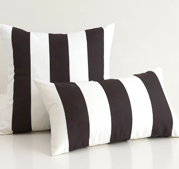 Set of 2 Stripes/Waving Outdoor Waterproof Throw Pillows (With Inserts)  2 sizes - Image 4