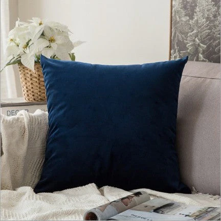 Set of 2 Velvet Solid Colors Throw Pillow covers 4 sizes many colors to choose  2 covers only - Image 3