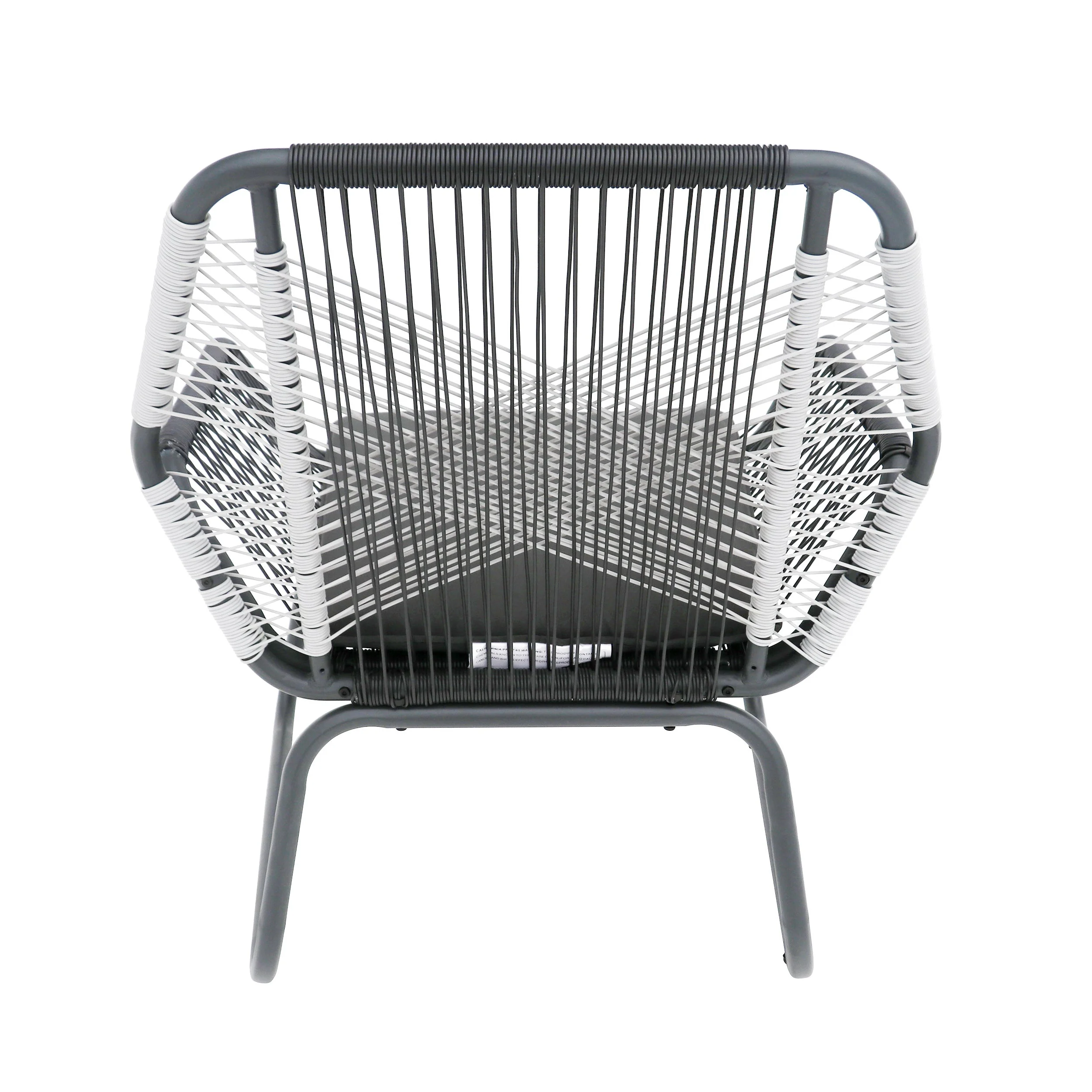 Set of 2 Woven Rattan Outdoor Club Chairs with Cushions - Image 10