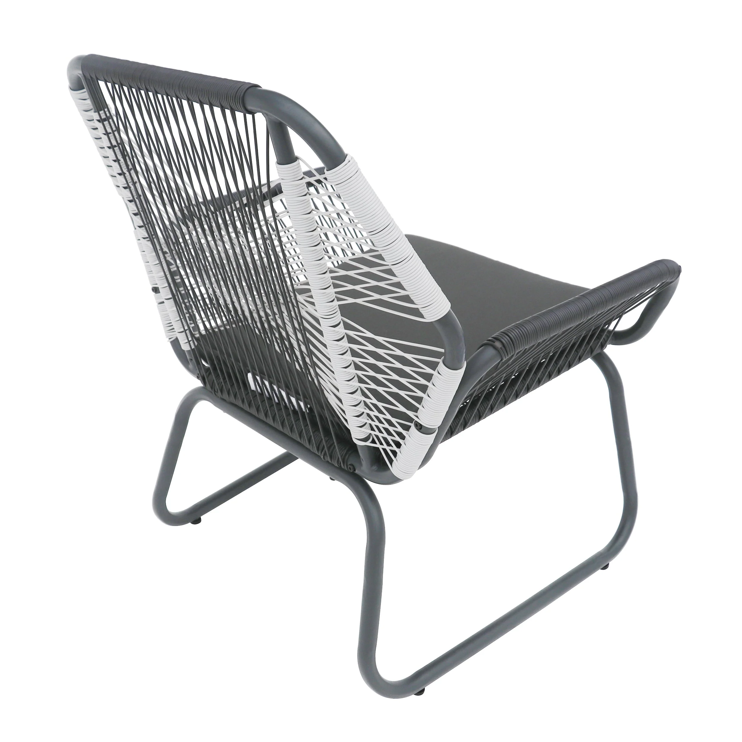 Set of 2 Woven Rattan Outdoor Club Chairs with Cushions - Image 7