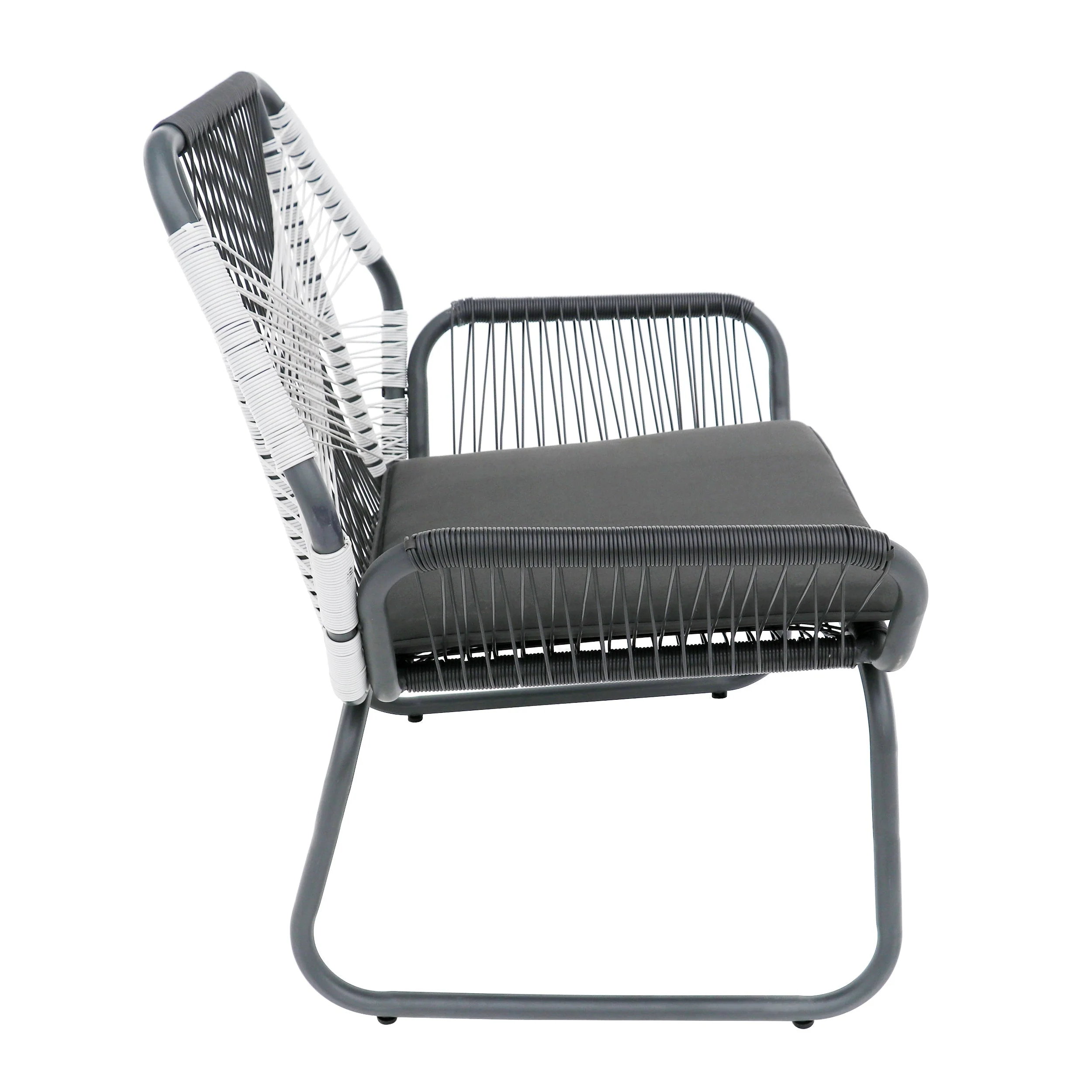 Set of 2 Woven Rattan Outdoor Club Chairs with Cushions - Image 8