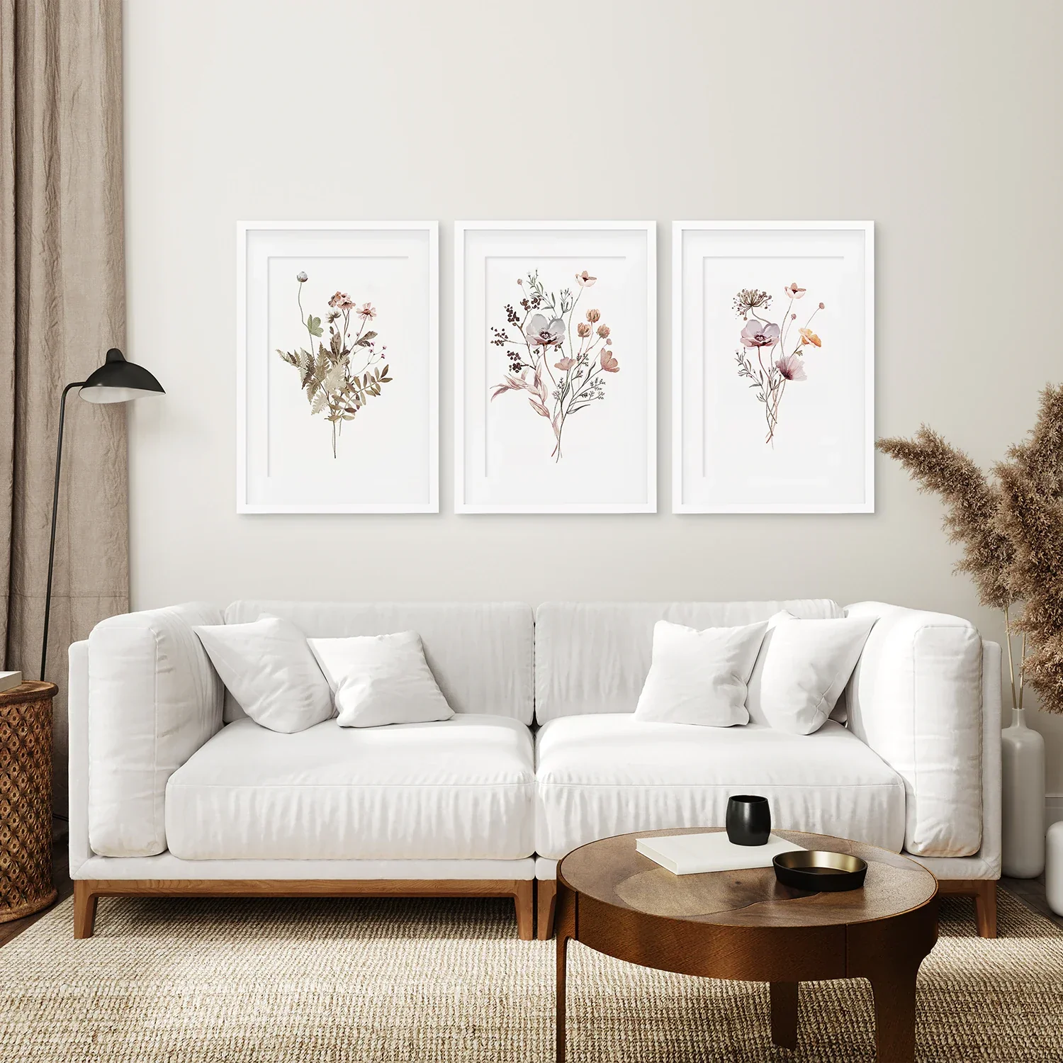 Set of 3 Beige and Purple Wildflower Posters - Image 4