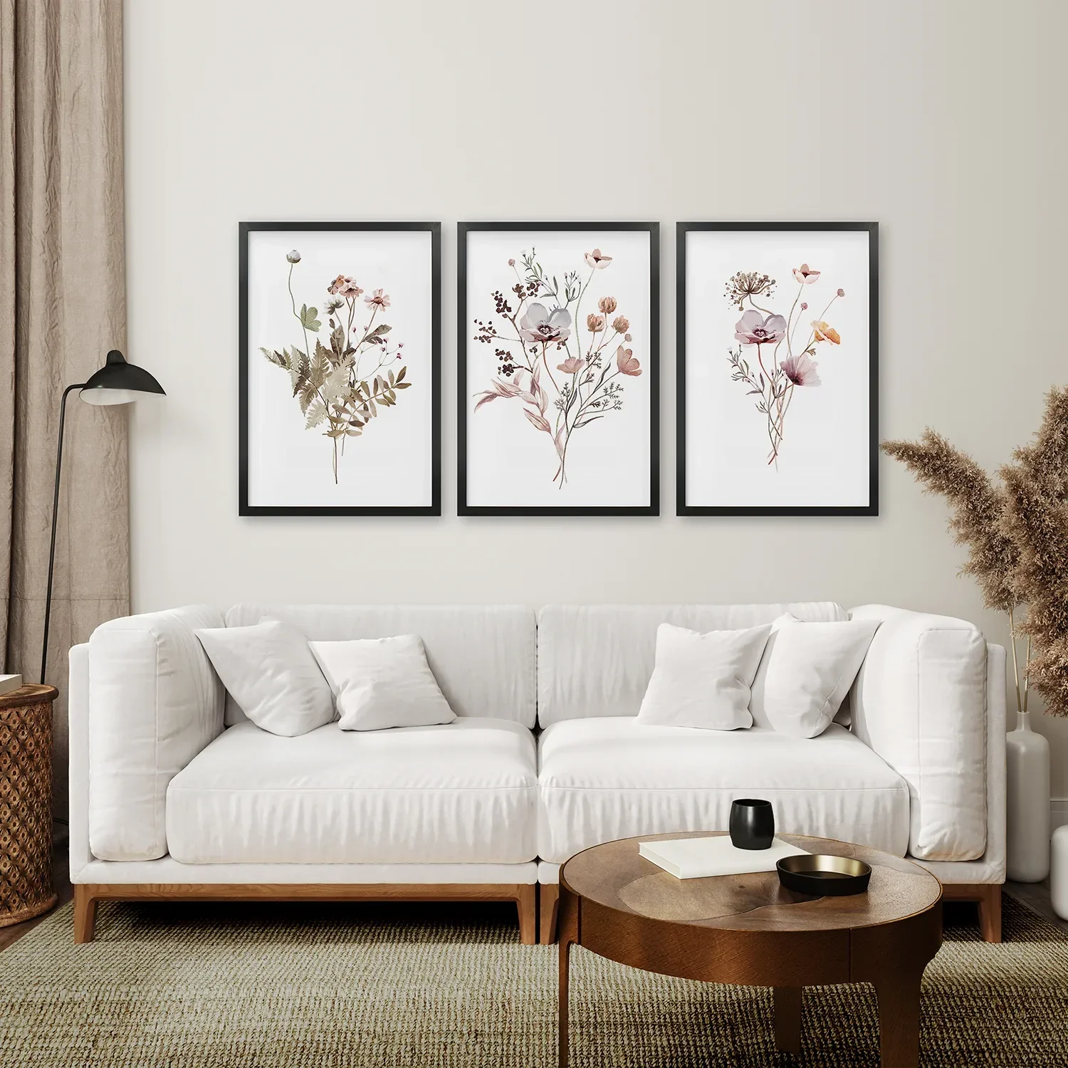 Set of 3 Beige and Purple Wildflower Posters - Image 6