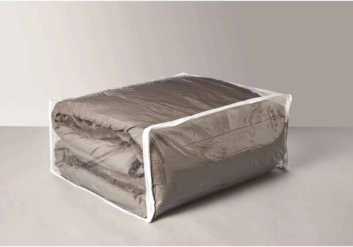 Set of 5 Clear Vinyl Zippered Storage Bags 25x21x11 Inch - Image 5