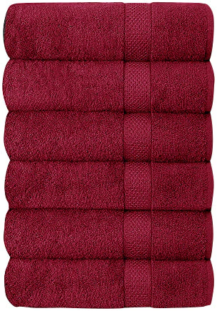 Set of 6 Hotel & Spa 100% Cotton Bath Towels 27x52 Inch - Image 11