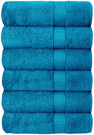 Set of 6 Hotel & Spa 100% Cotton Bath Towels 27x52 Inch - Image 15