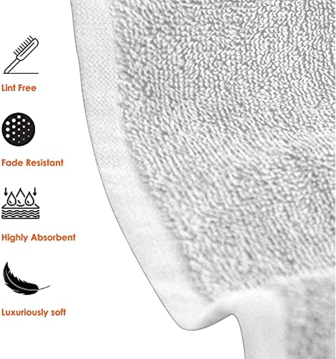 Set of 6 Hotel & Spa 100% Cotton Bath Towels 27x52 Inch - Image 17