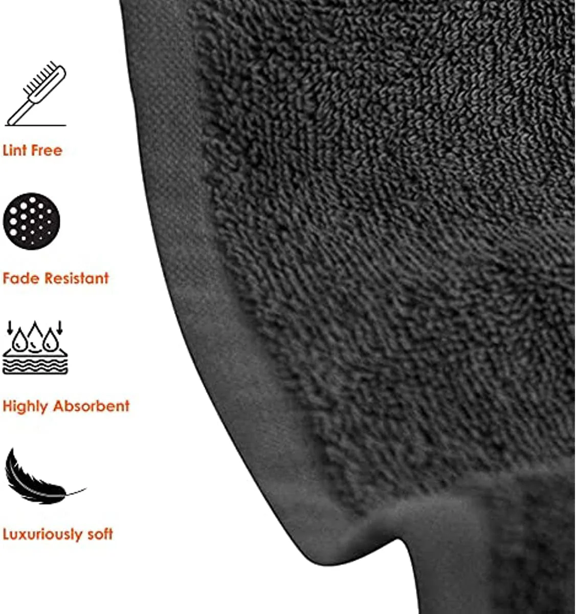 Set of 6 Hotel & Spa 100% Cotton Bath Towels 27x52 Inch - Image 5