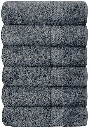 Set of 6 Hotel & Spa 100% Cotton Bath Towels 27x52 Inch - Image 6
