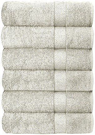 Set of 6 Hotel & Spa 100% Cotton Bath Towels 27x52 Inch - Image 8