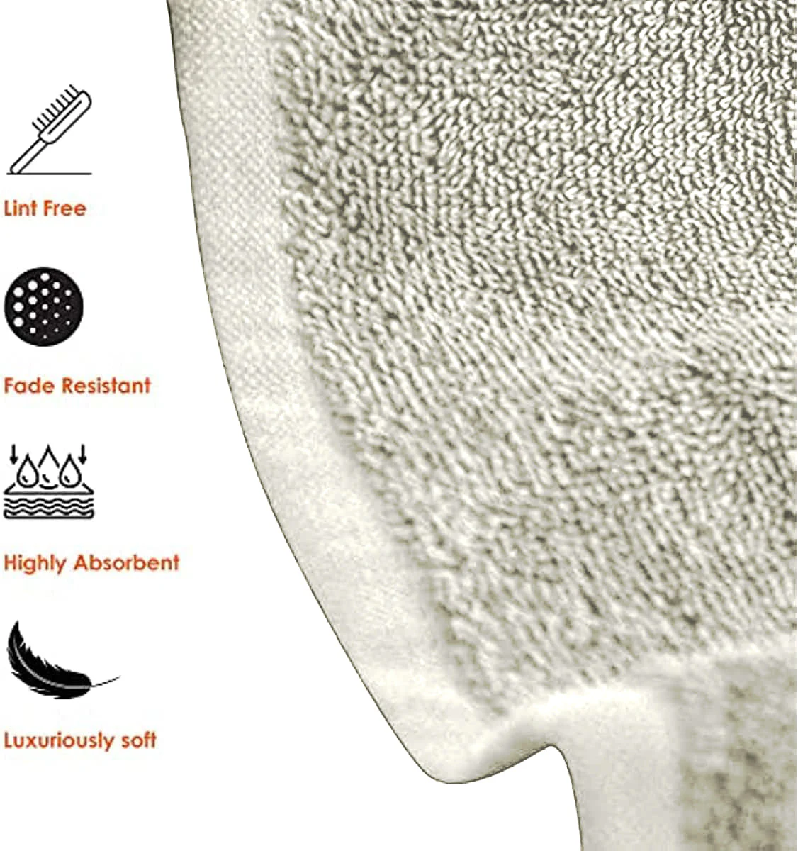 Set of 6 Hotel & Spa 100% Cotton Bath Towels 27x52 Inch - Image 9