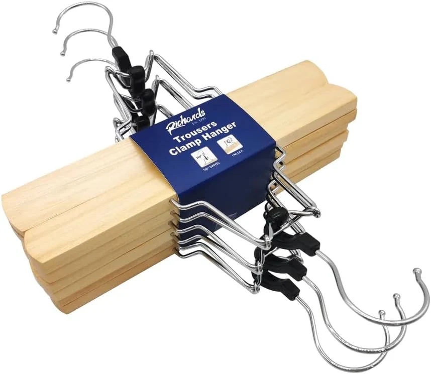 Set of 6 Trouser Clamp Hangers - Image 2