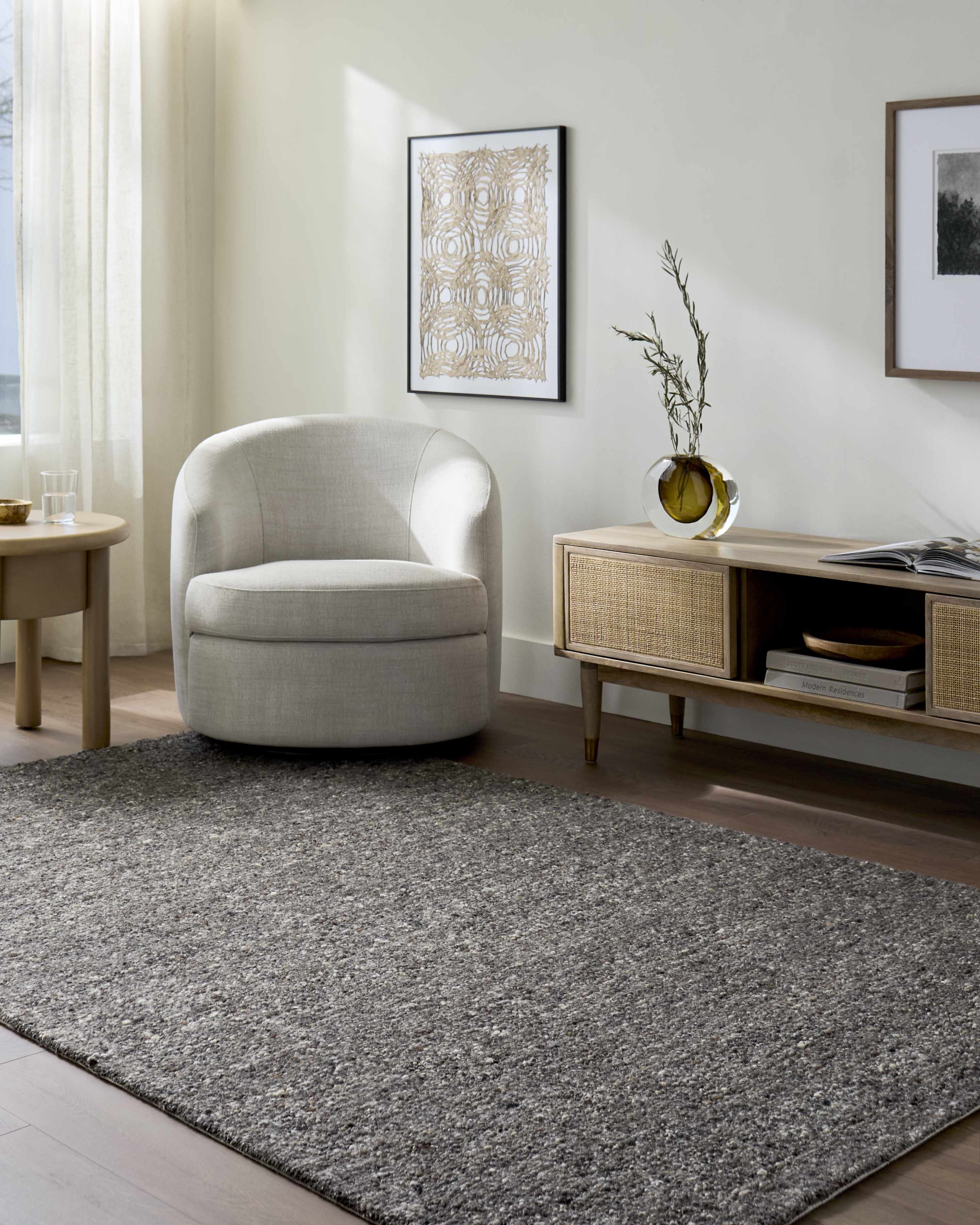 Sevan Black Wool Area Rug - Image 2