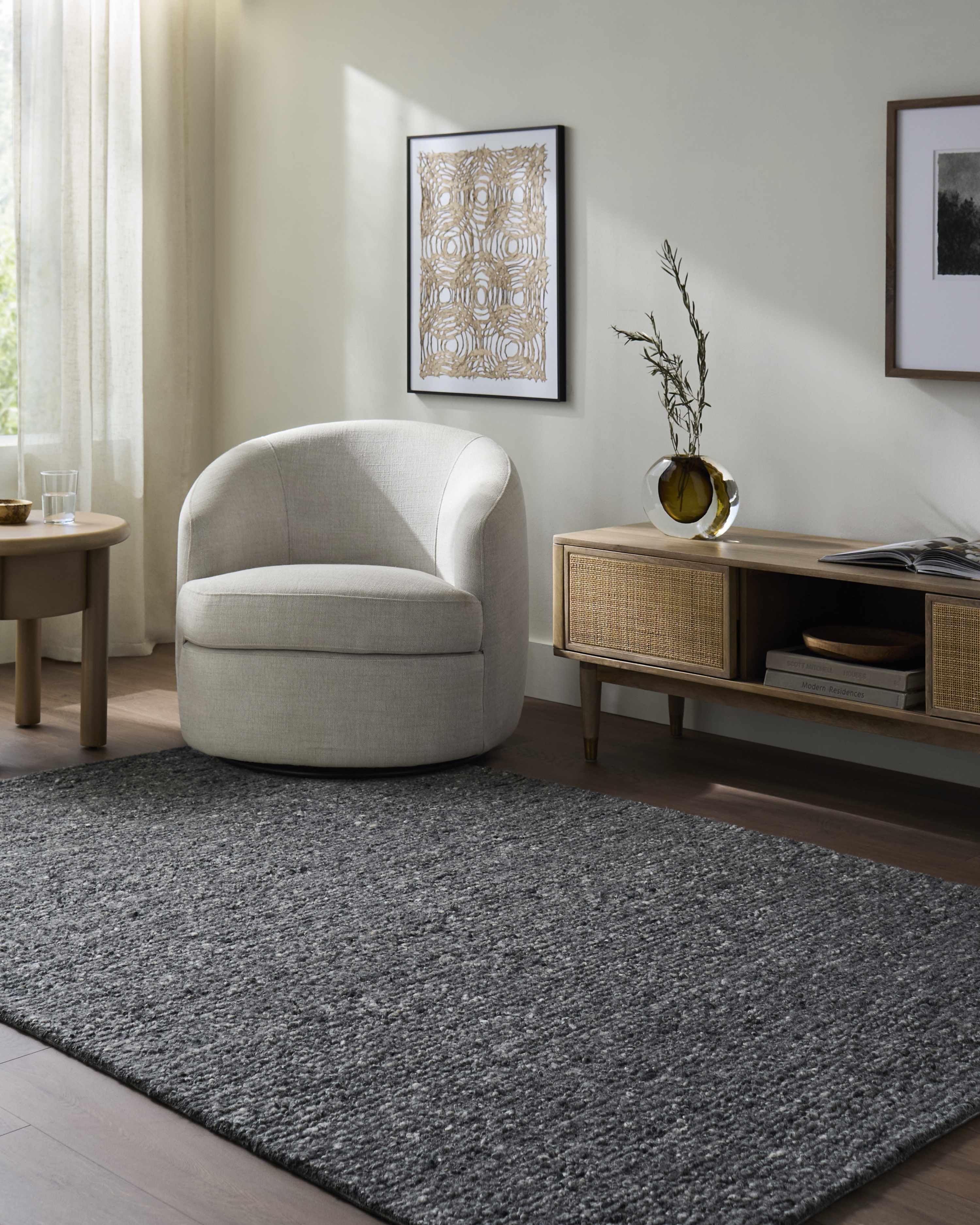 Sevan Charcoal Wool Area Rug - Image 2