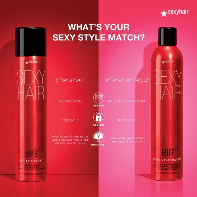 Sexy Hair Spray and Play Harder Hairspray 10oz - Imperfect Container - Image 5