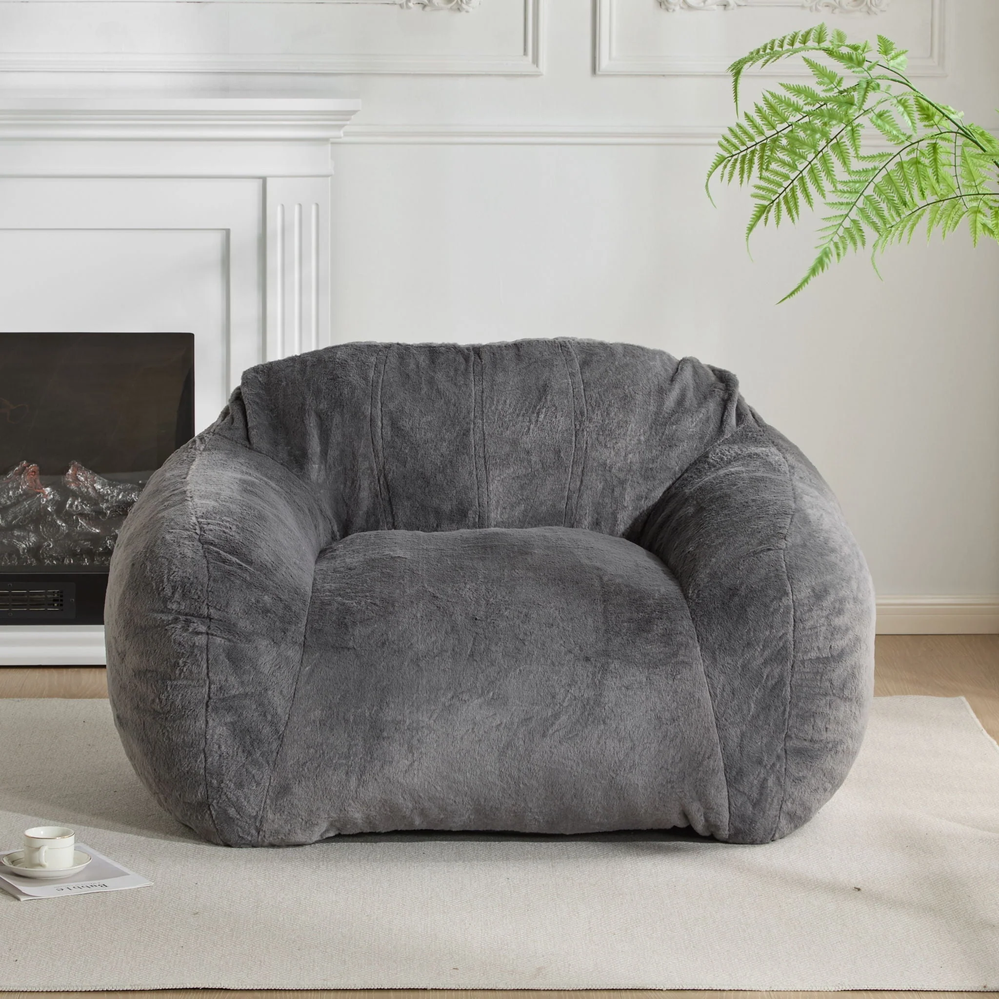 Sezze - Indoor Bean Bag Chair - Gray - Image 3