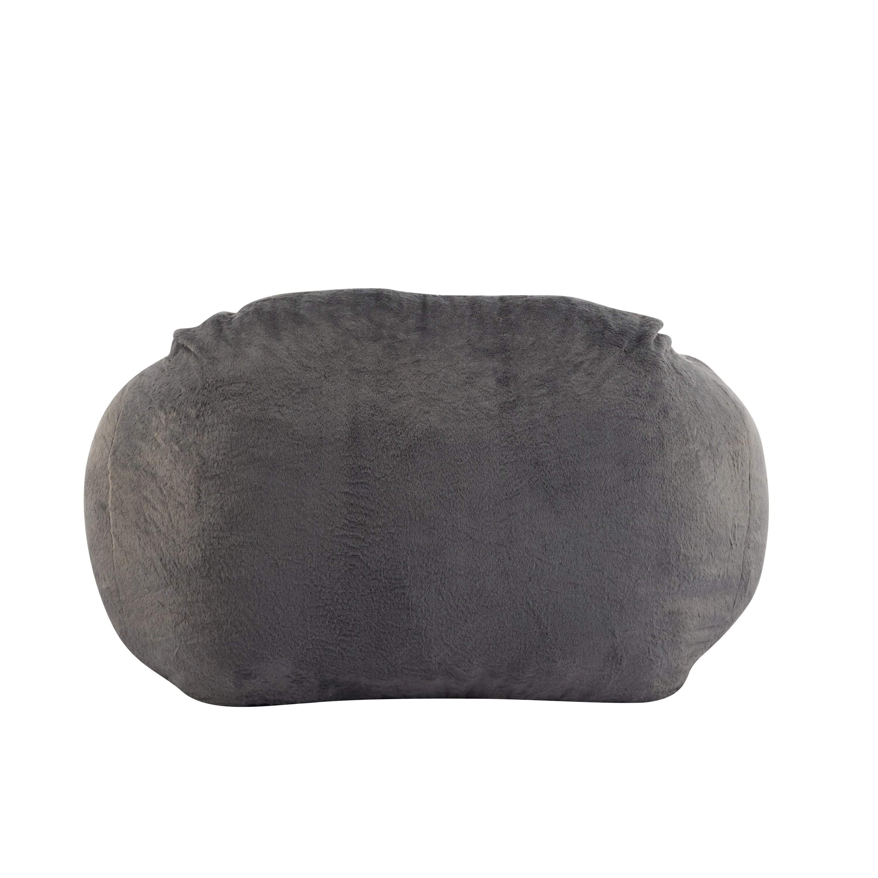 Sezze Indoor Bean Bag Chair with Gray Faux Fur - Image 4