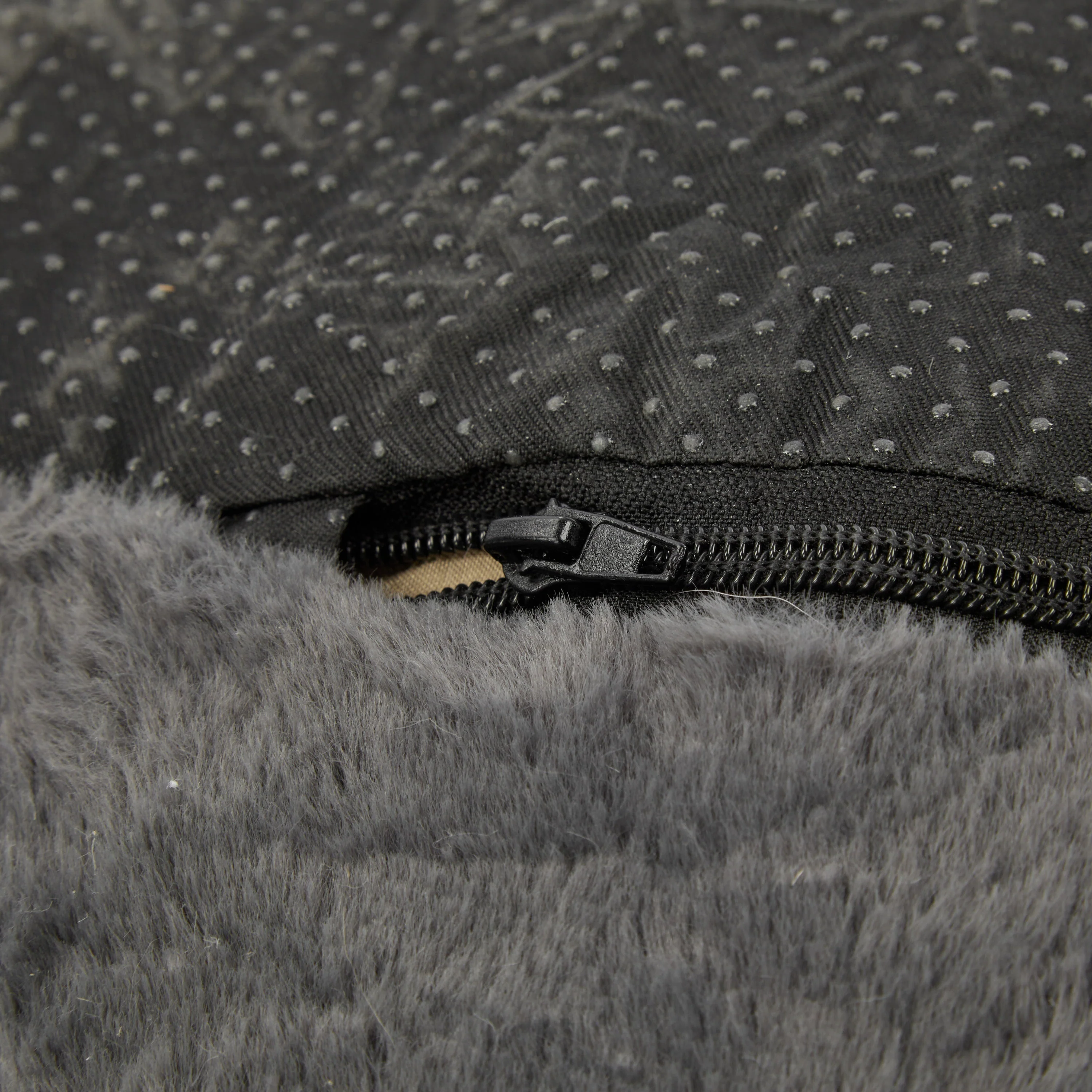 Sezze Indoor Bean Bag Chair with Gray Faux Fur - Image 8