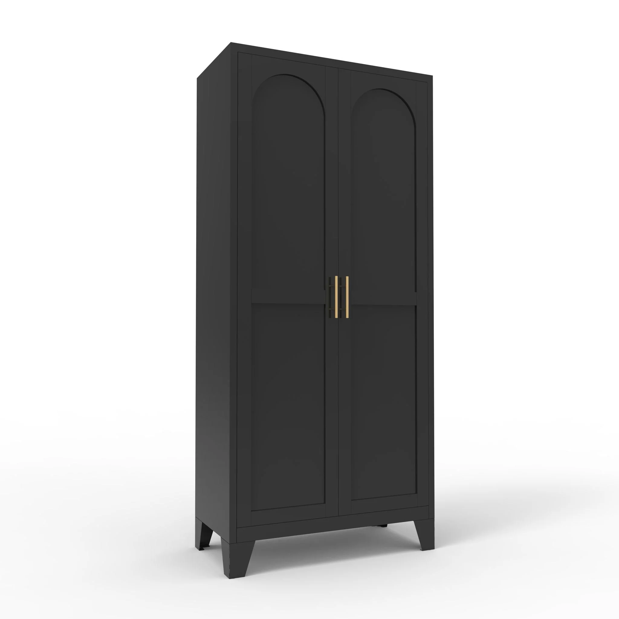 Shapely Doors Cabinet, Metal Storage Cabinet With Doors And Adjustable Shelves - Image 2