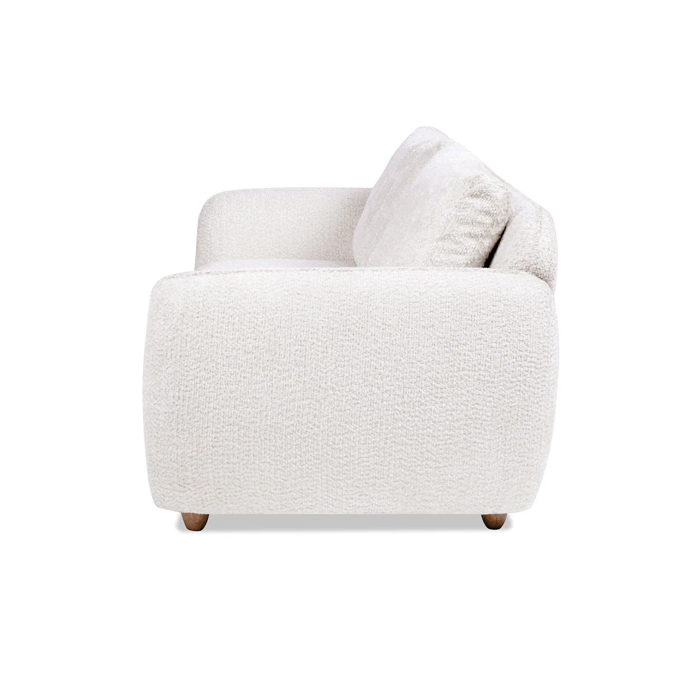 Sharon 84' Puffy Arm Sofa, Alpaca Off-White Chenille - Image 3