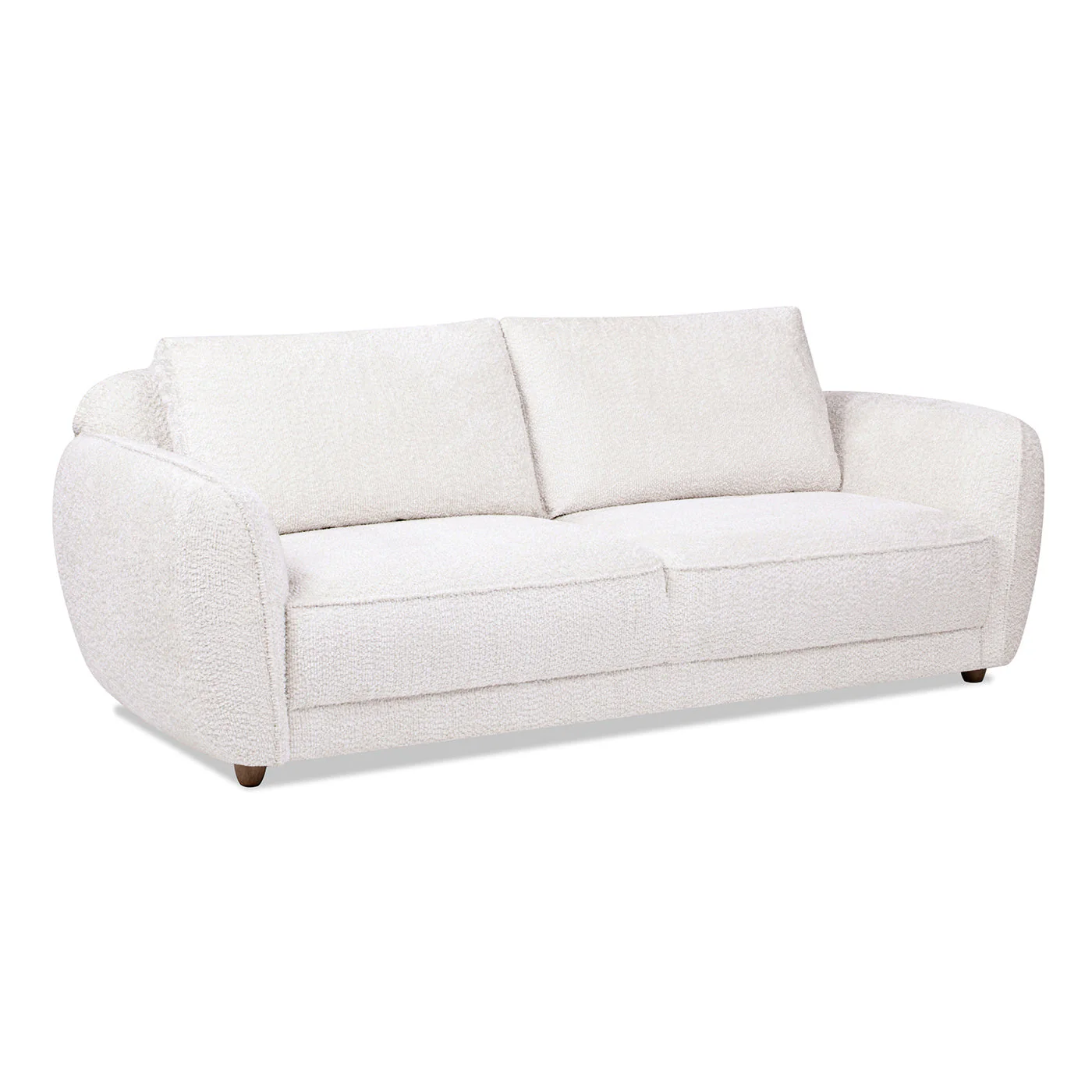Sharon 84' Puffy Arm Sofa, Alpaca Off-White Chenille - Image 4