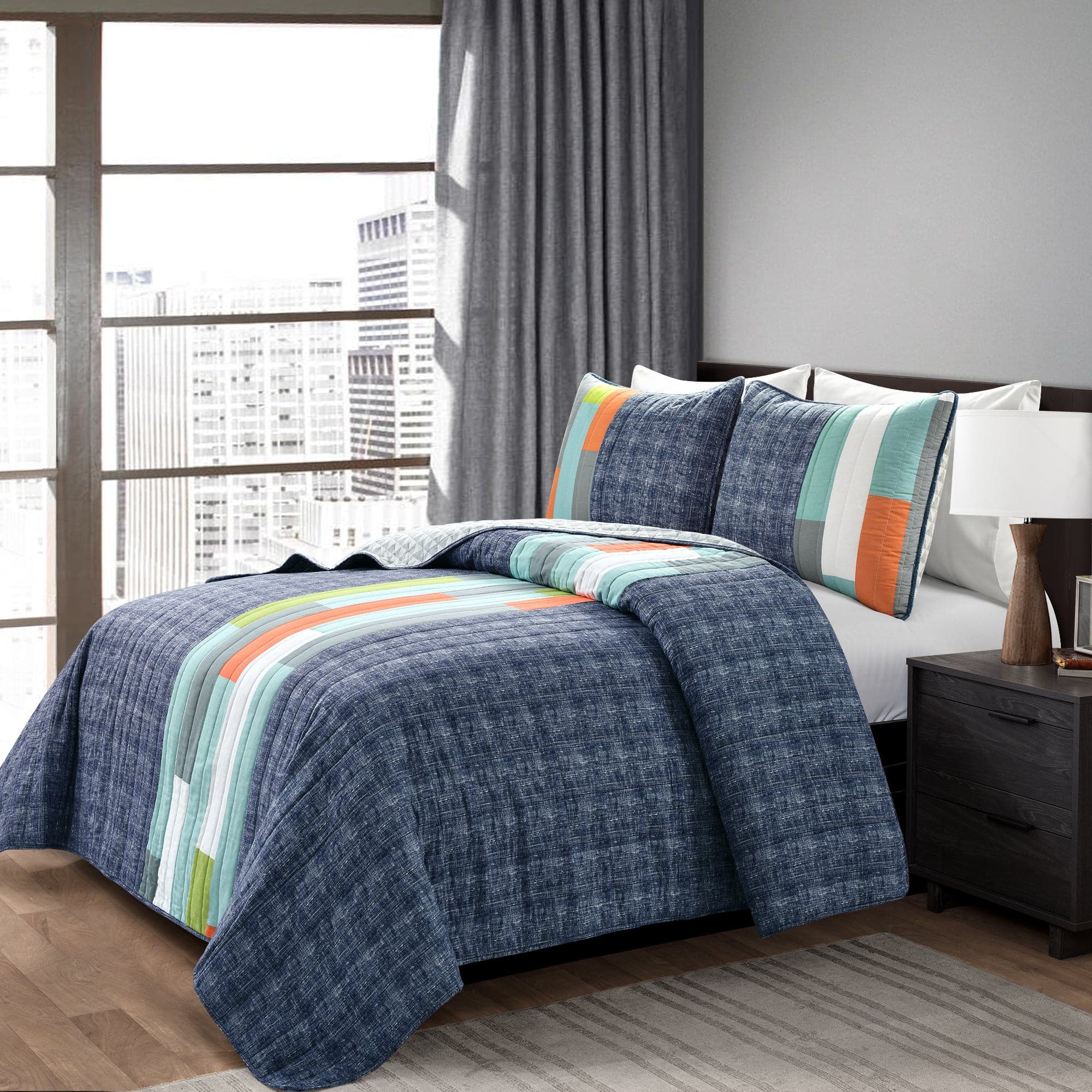 Shelly Stripe Quilt Set - Image 2