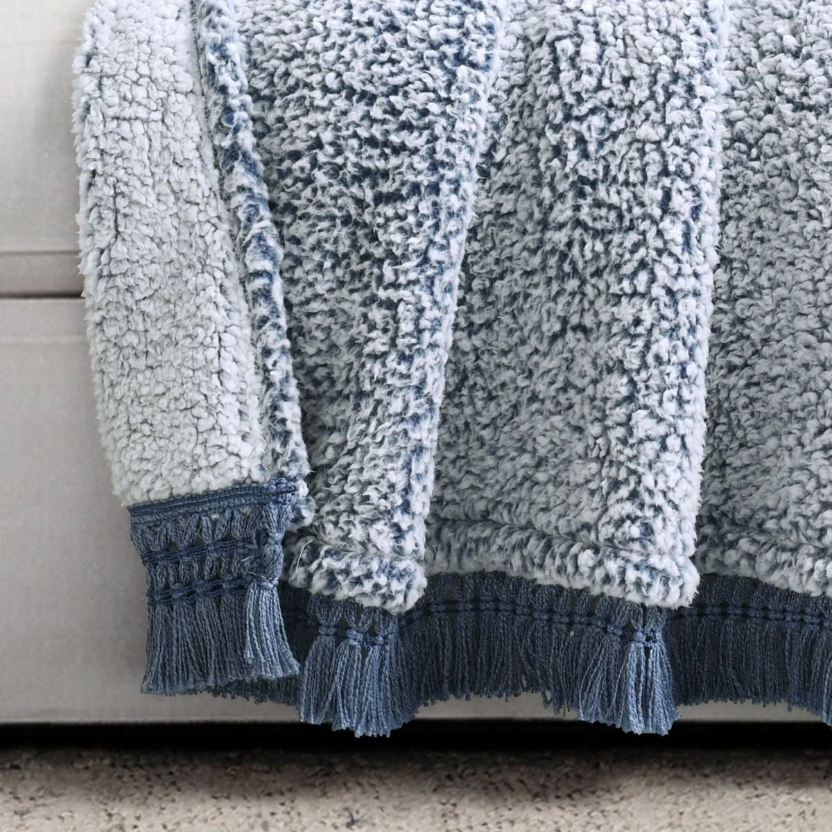 Sherpa Tassel Fringe Throw - Image 12
